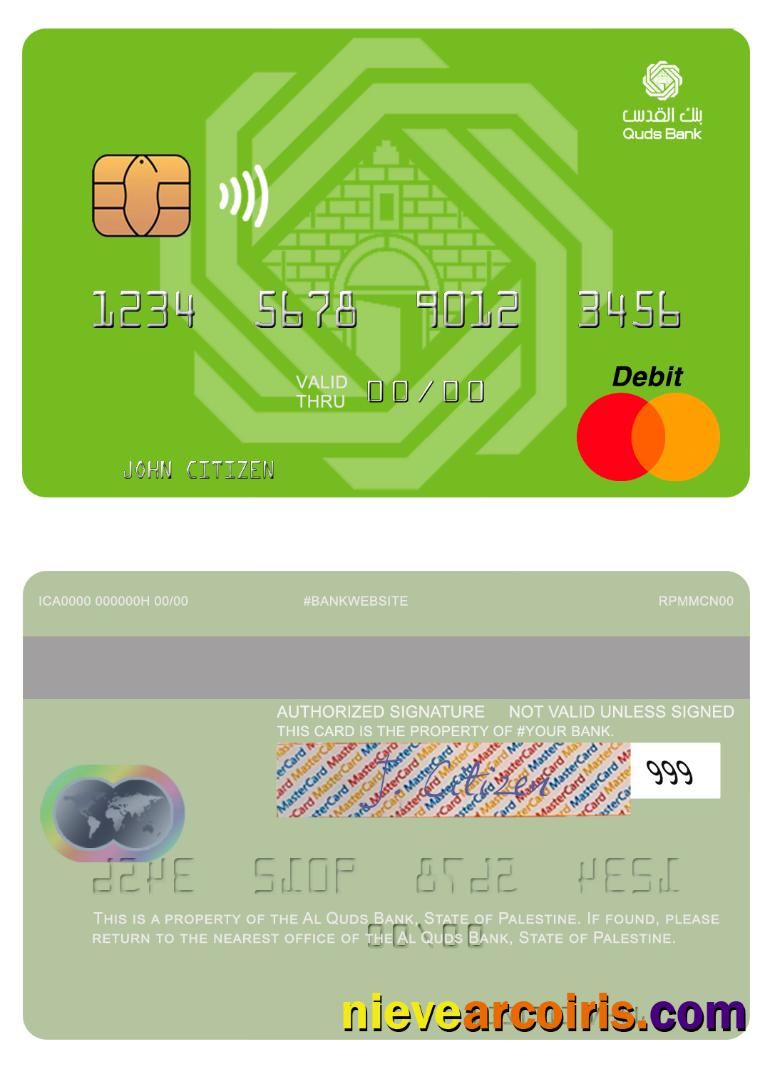 Palestine Al Quds Bank mastercard